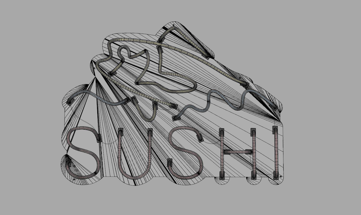 Sushi 3 - Neon Sign 3D model_5