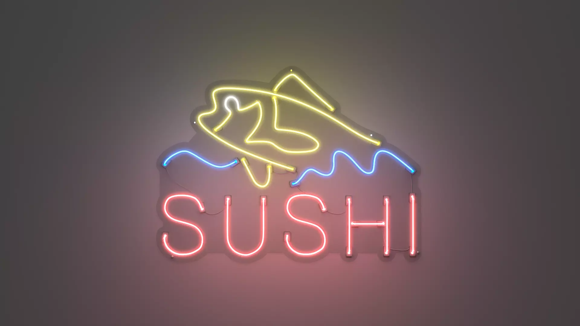 Sushi 3 - Neon Sign 3D model_0