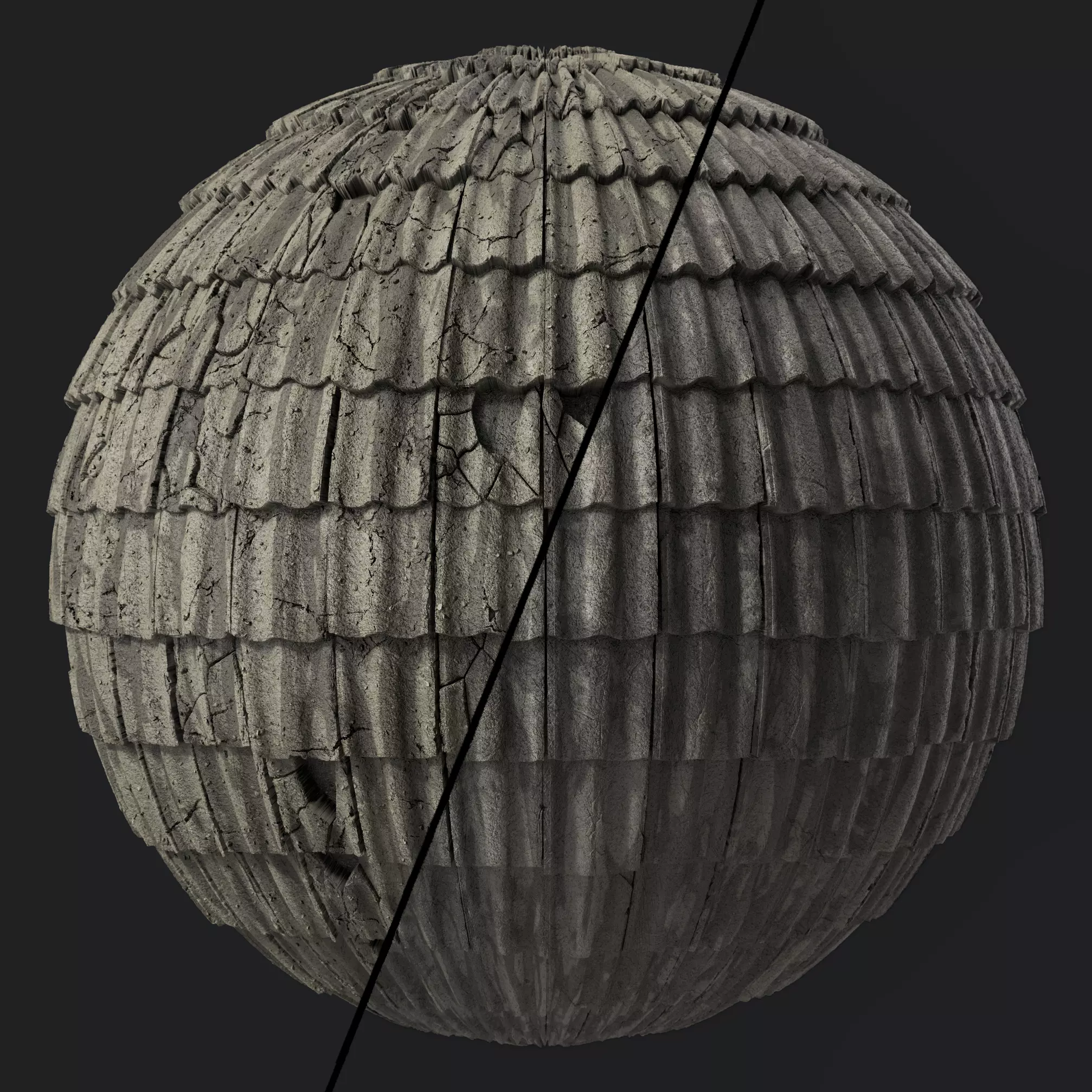 Roof Tile Materials 52- Concrete Roofing by Sbsar generator Texture_0