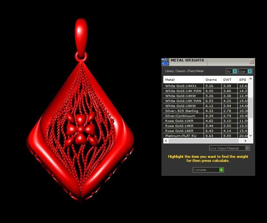 Pendant 553 3D print model_10