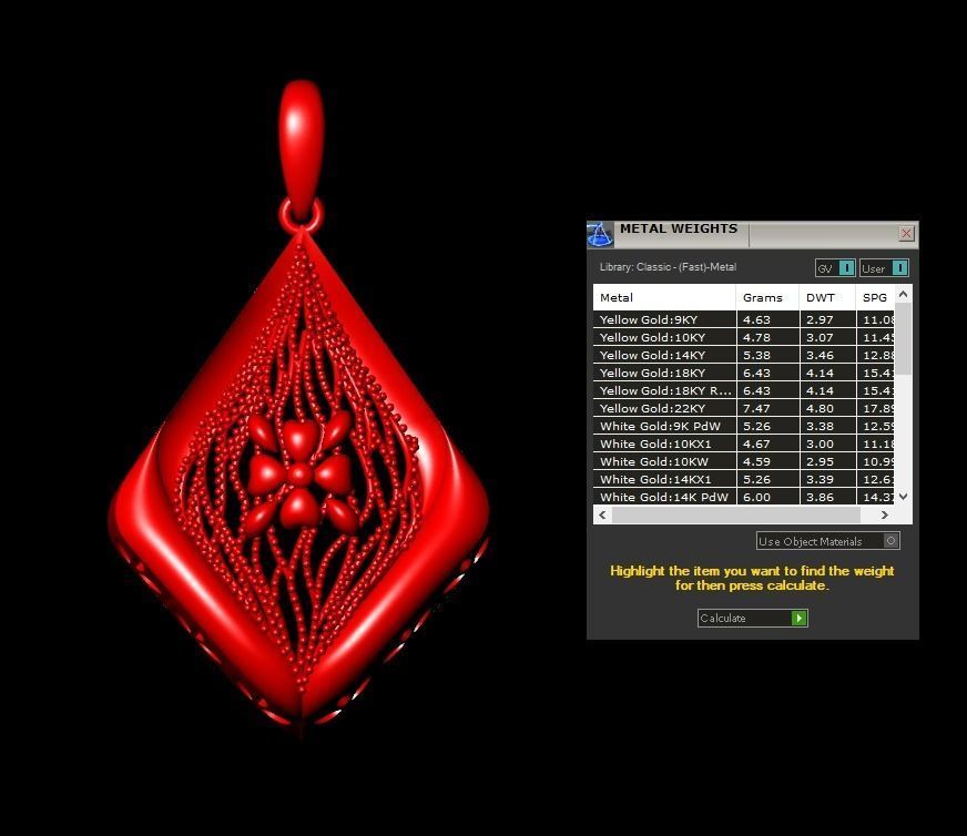 Pendant 553 3D print model_9