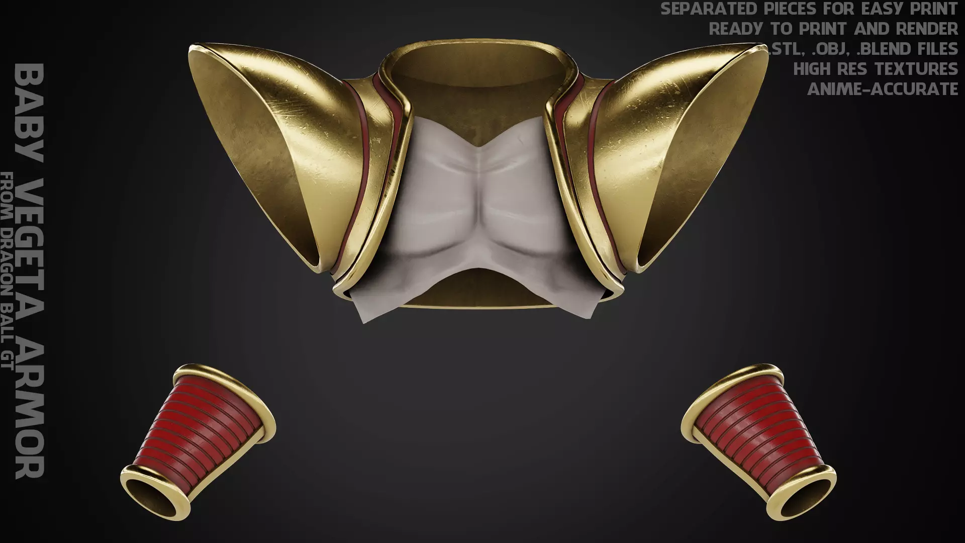 Dragon Ball Baby Vegeta Armor for Cosplay 3D print model_0