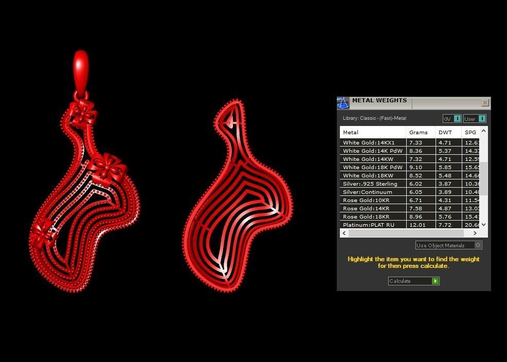 Pendant 594 3D print model_9