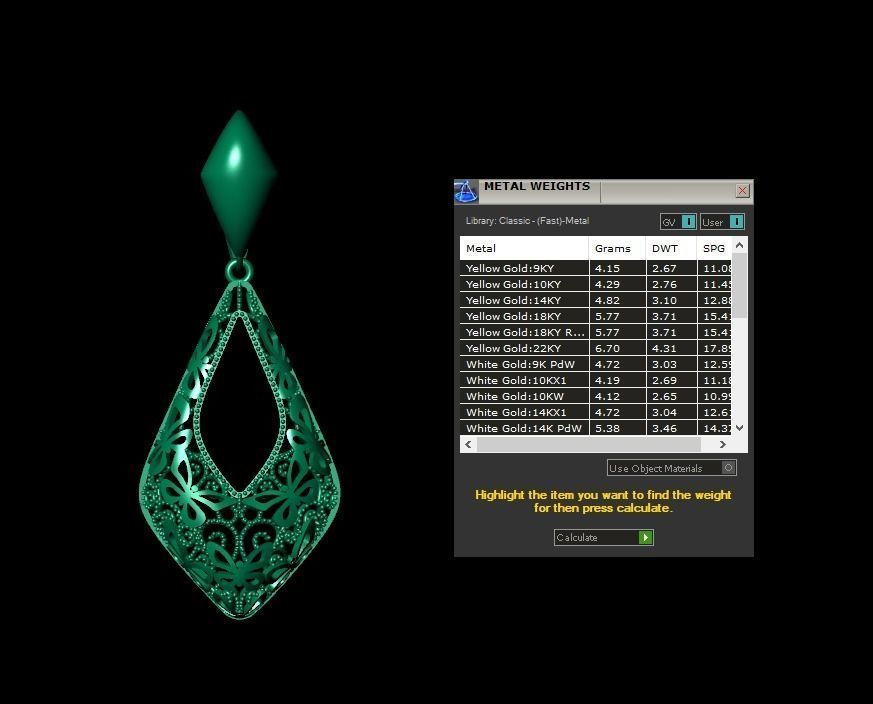 Pendant 541 3D print model_9