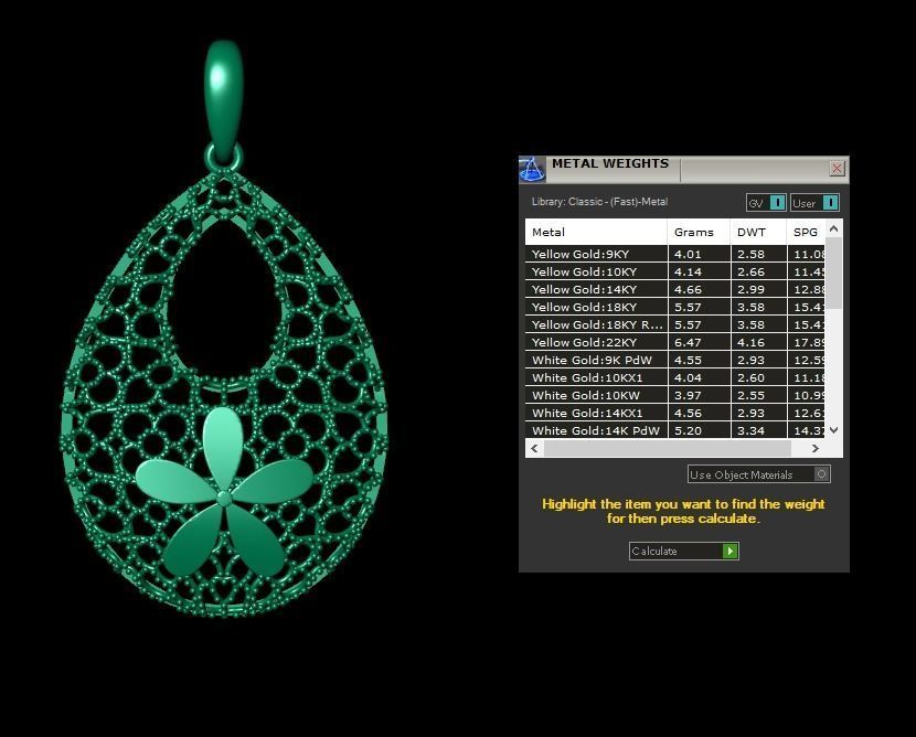 Pendant 580 3D print model_9