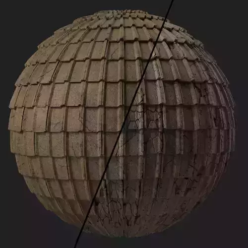Roof Tile Materials 53- Concrete Roofing by Sbsar generator Texture
