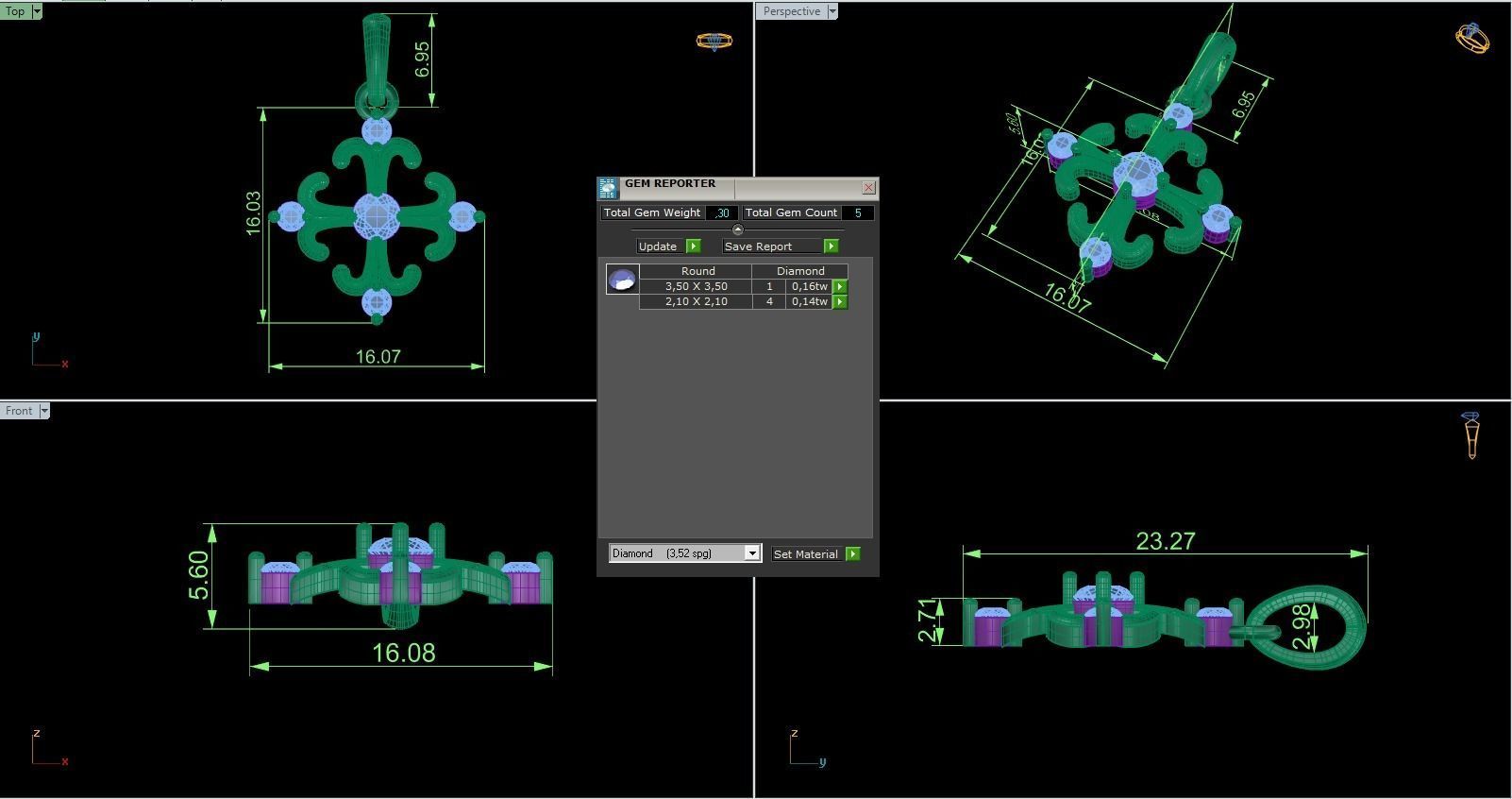 Cross Pendant 30 3D print model_5
