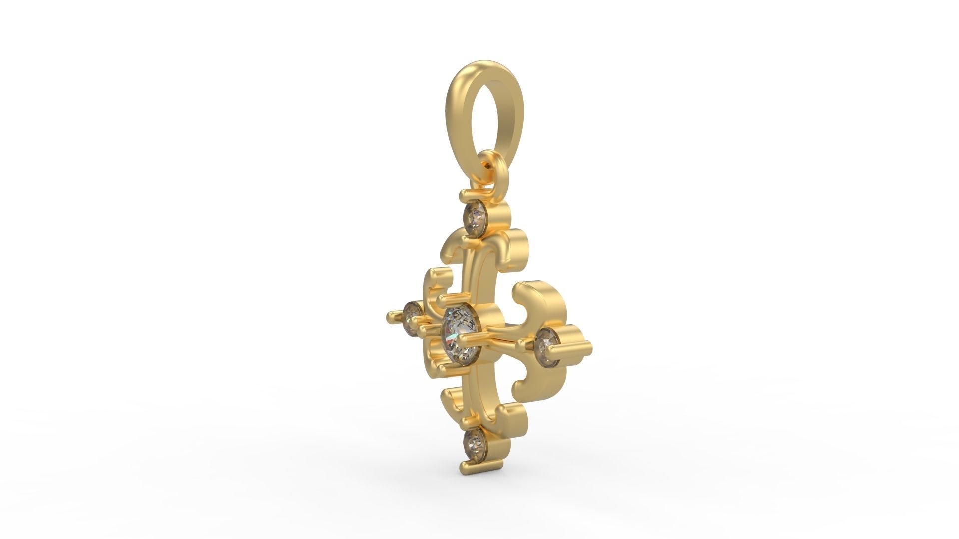 Cross Pendant 30 3D print model_1