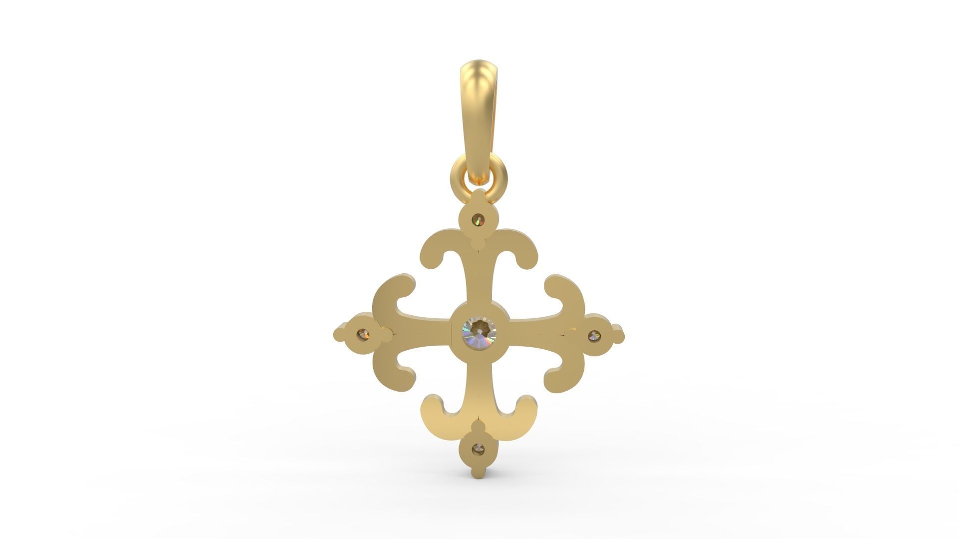 Cross Pendant 30 3D print model_4