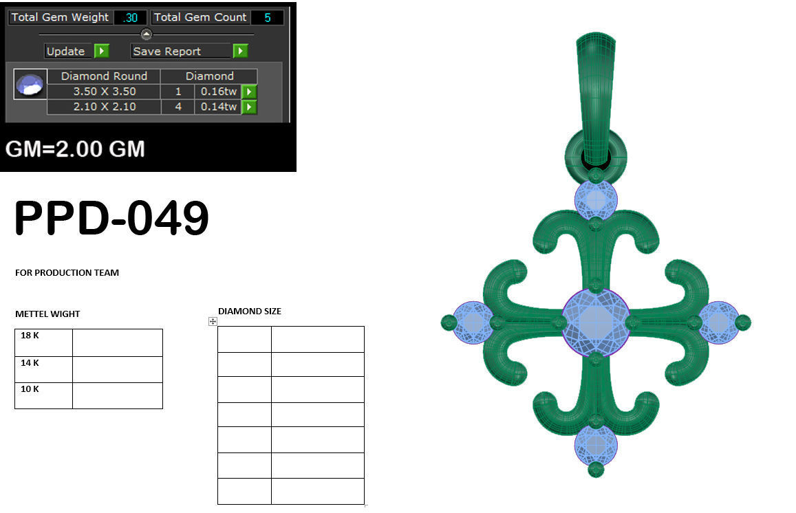 Cross Pendant 30 3D print model_7
