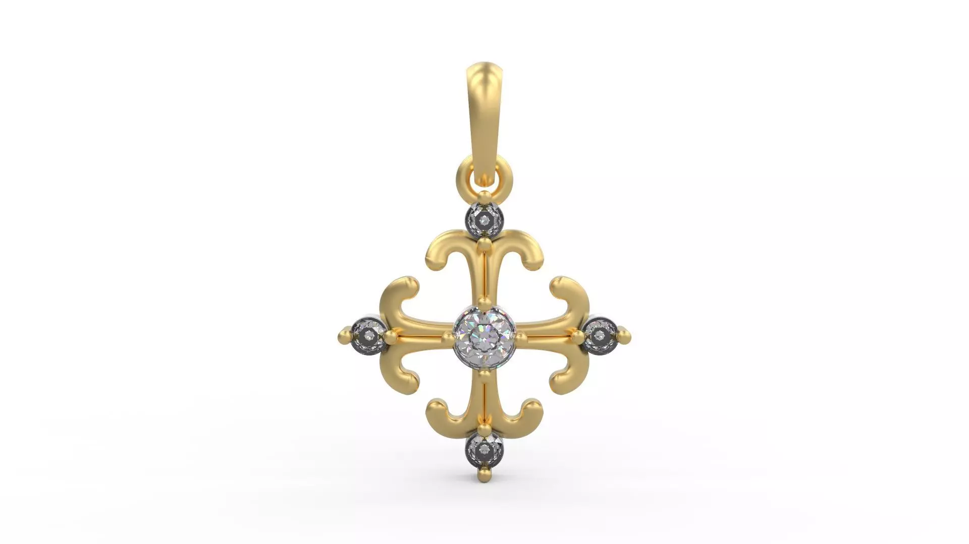 Cross Pendant 30 3D print model_0