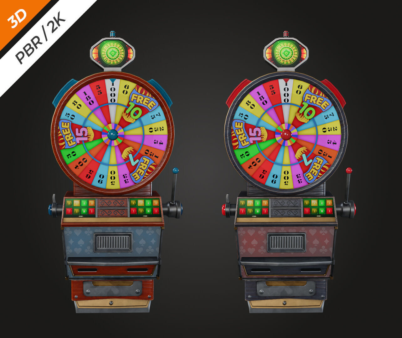 Lucky Spin Machine Low-poly 3D model_5