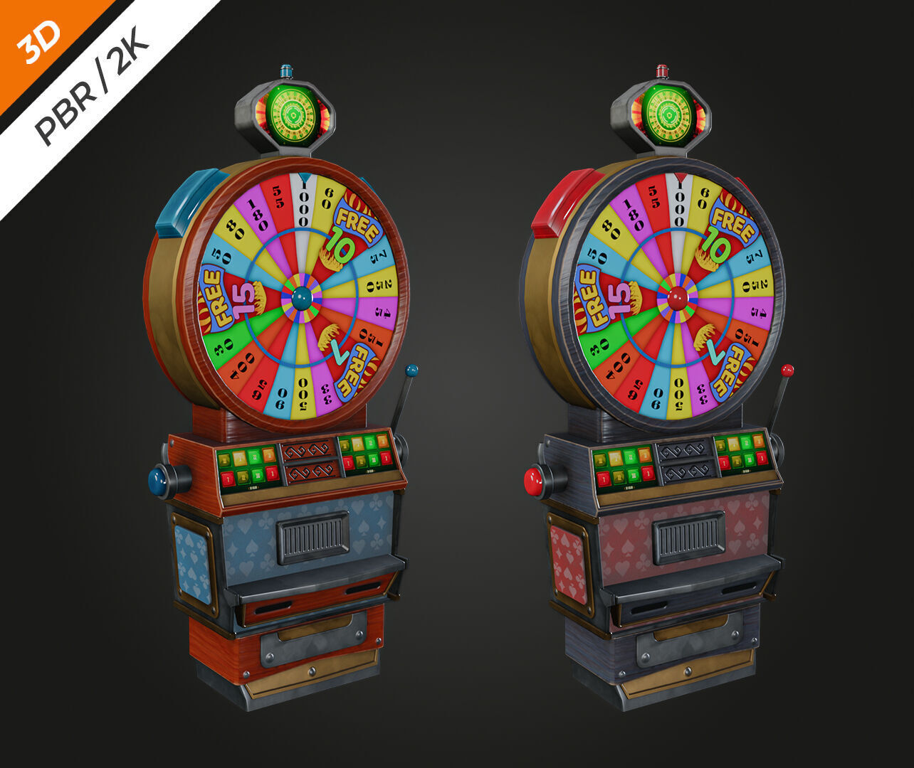 Lucky Spin Machine Low-poly 3D model_3