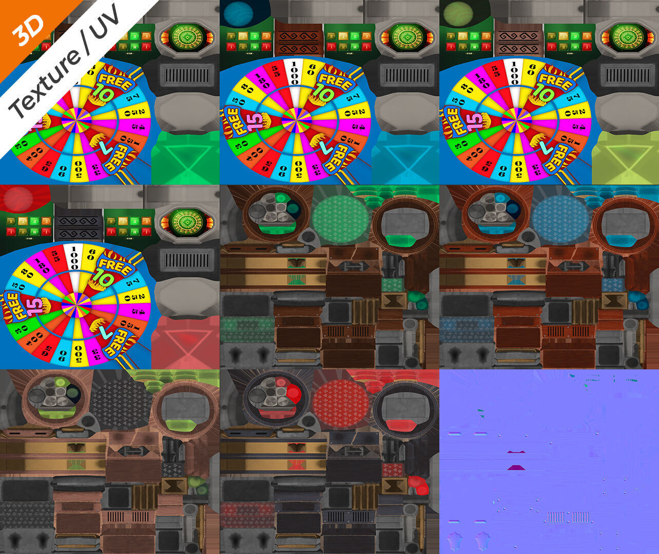 Lucky Spin Machine Low-poly 3D model_14