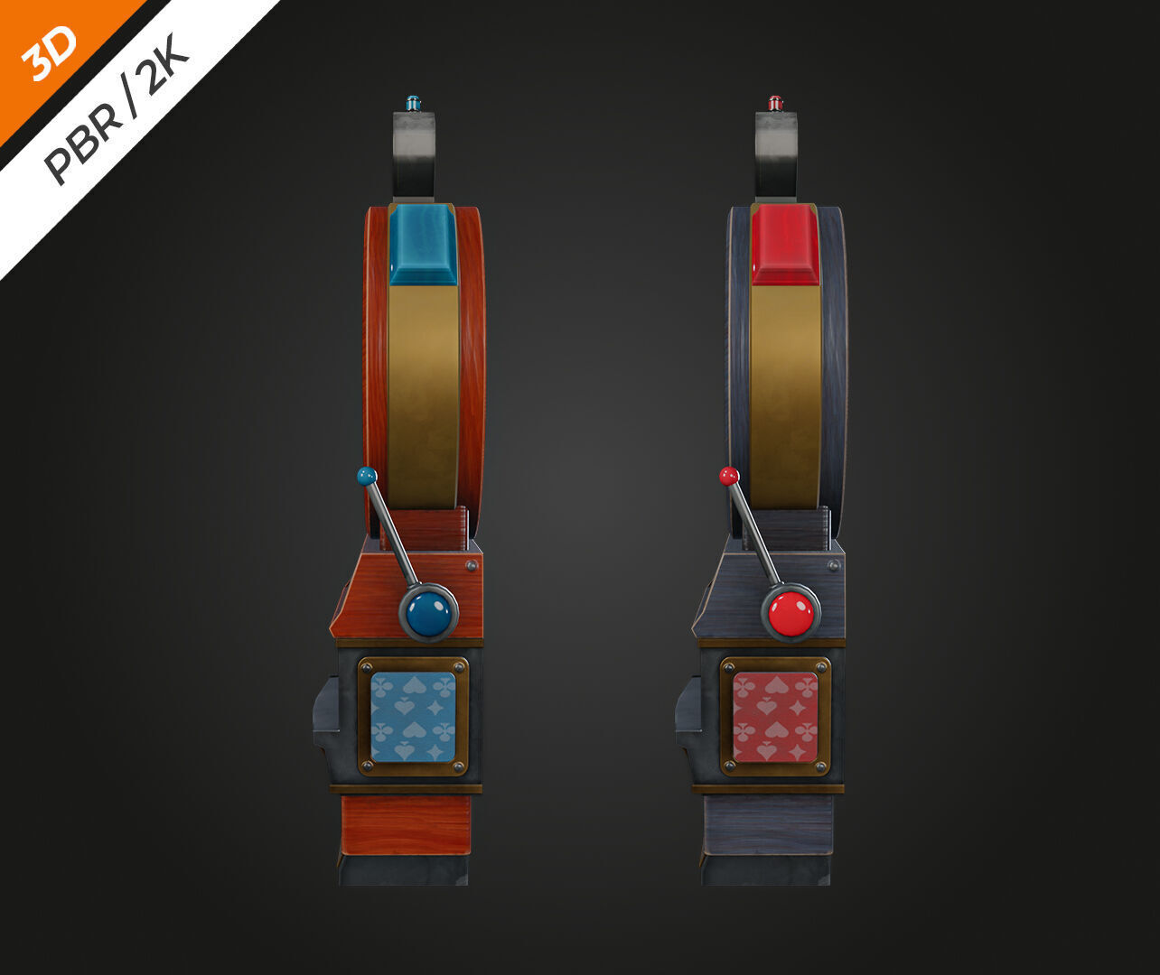 Lucky Spin Machine Low-poly 3D model_9