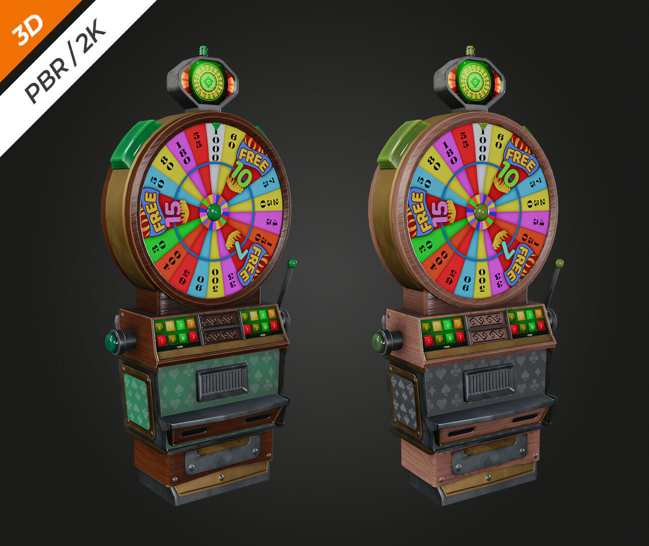 Lucky Spin Machine Low-poly 3D model_2