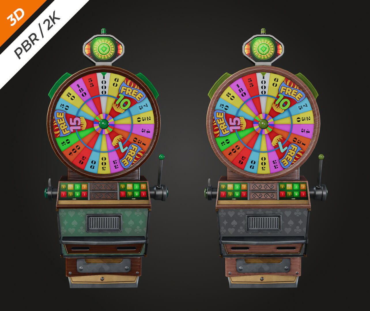 Lucky Spin Machine Low-poly 3D model_4