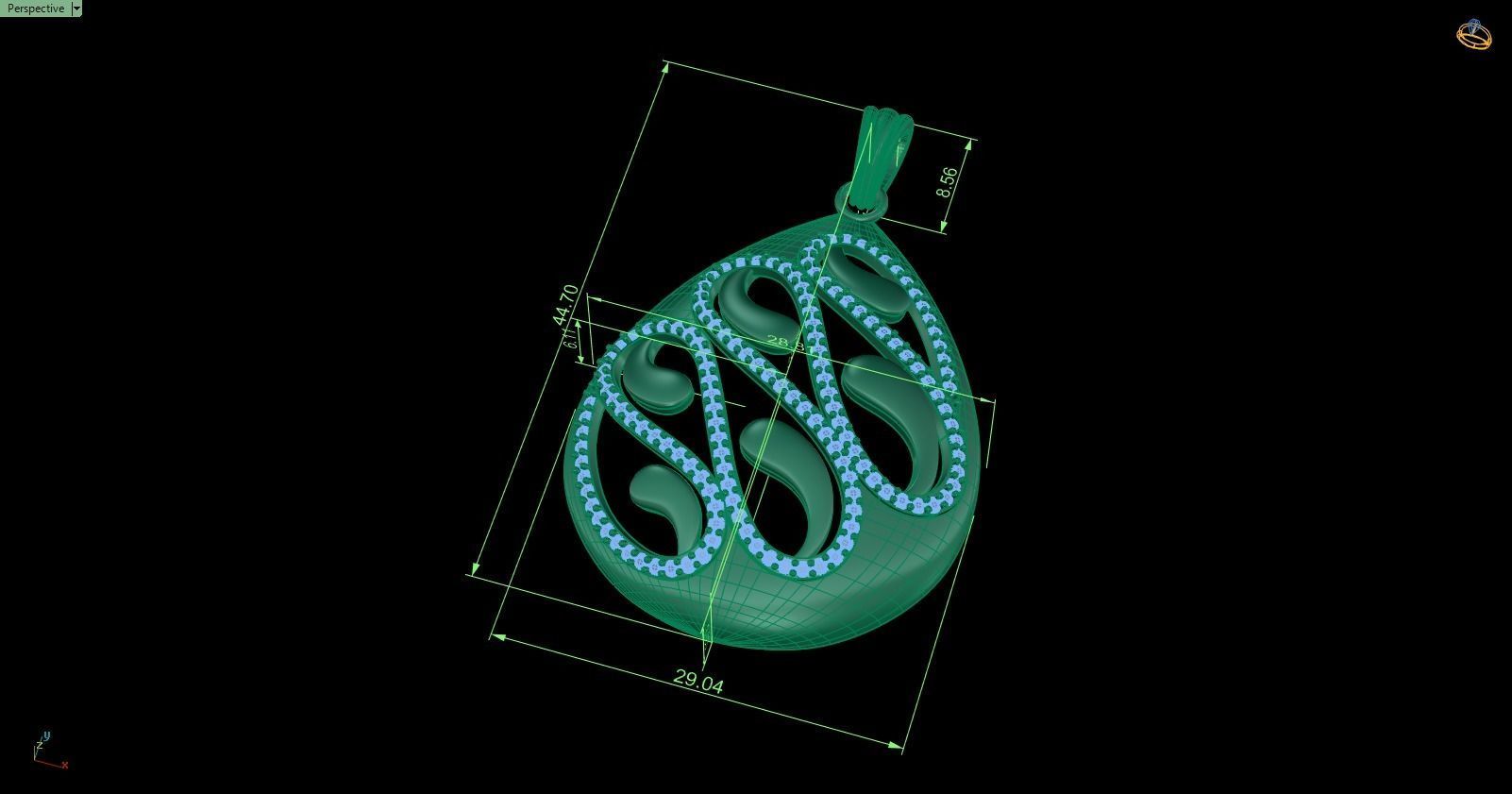 Pendant 519 3D print model_8