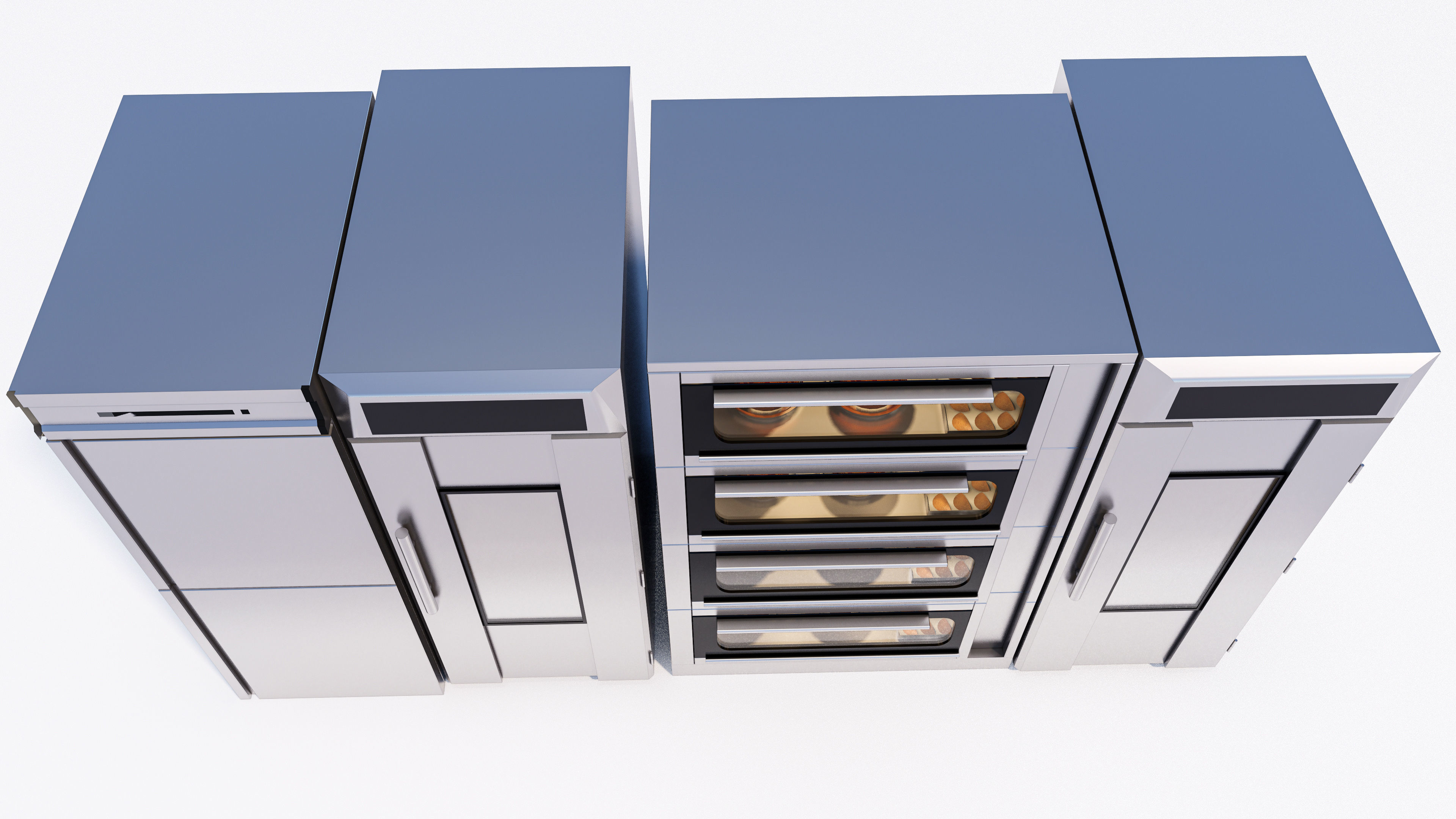 bakery baking ovens 3D model_2