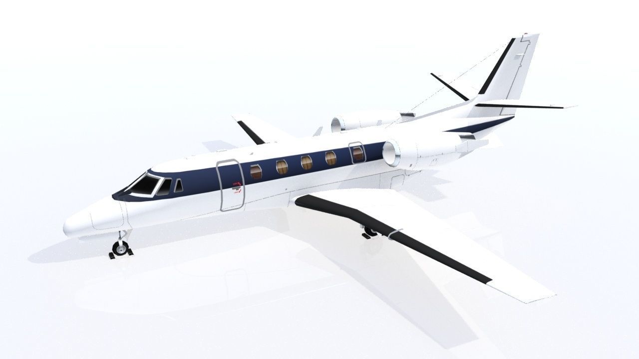 Citation Excel XLS Low Poly 6 livery Low-poly 3D model_2