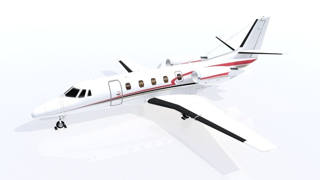 Citation Excel XLS Low Poly 6 livery Low-poly 3D model_5