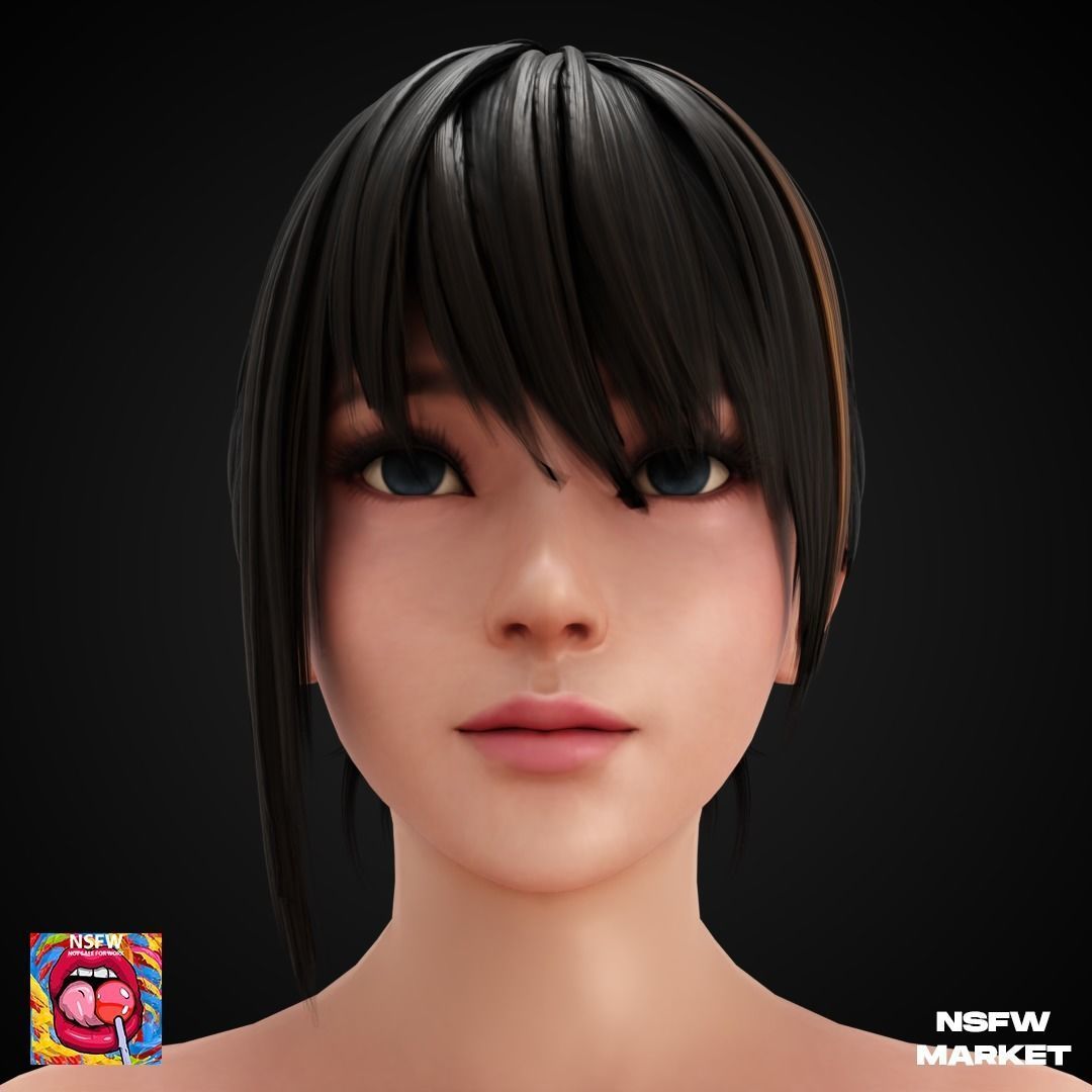 EXCLUSIVE EDITION RIGGED CHARACTER NANAMI Low-poly 3D model_2