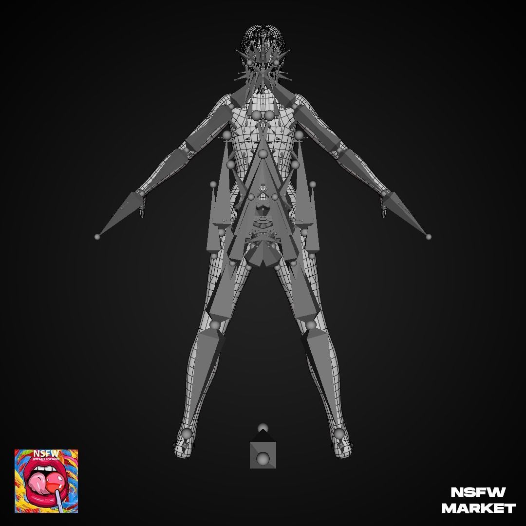 EXCLUSIVE EDITION RIGGED CHARACTER NANAMI Low-poly 3D model_22