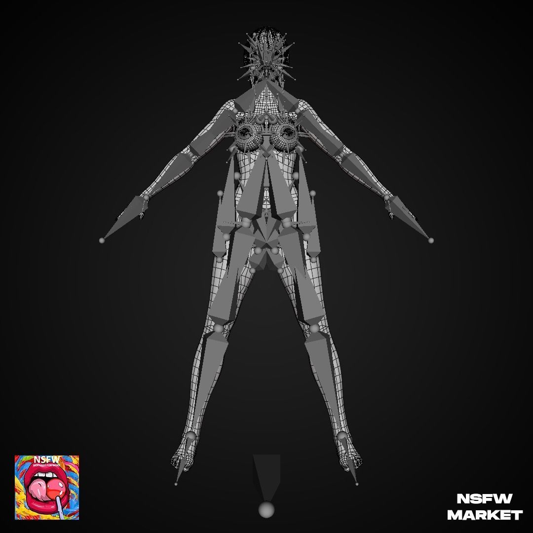EXCLUSIVE EDITION RIGGED CHARACTER NANAMI Low-poly 3D model_19