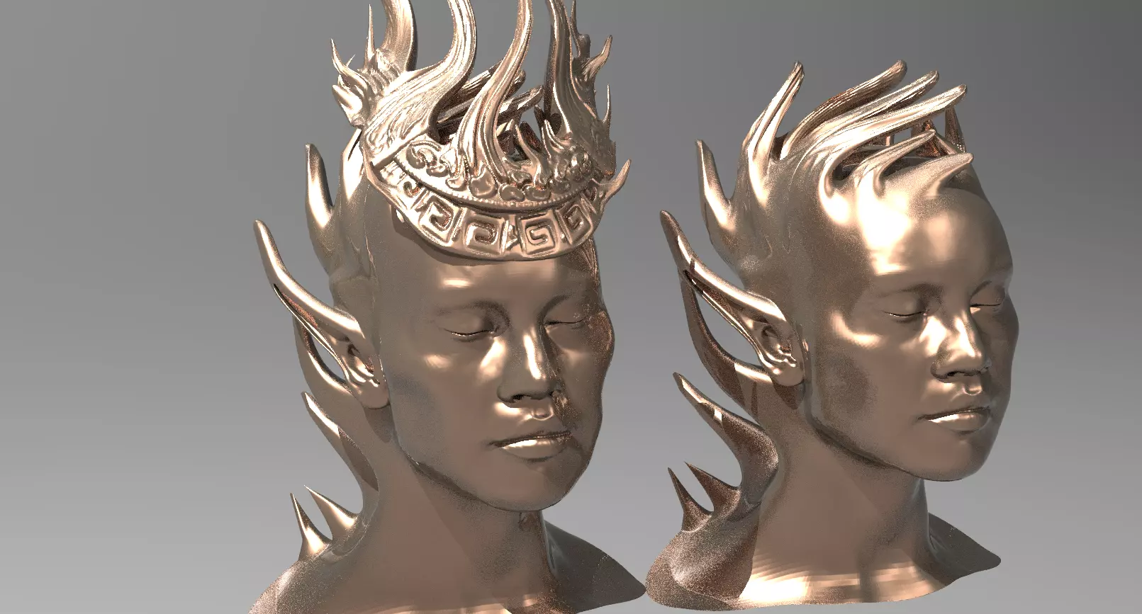 Aztec Crown 2 models  3D model_0