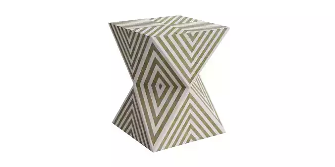 Wood Texture Rectangle Bohemian Side Table