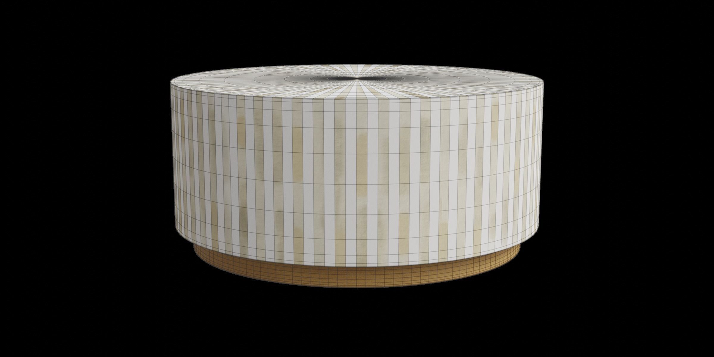 Light Beige Bohemian Coffee Table Low-poly 3D model_3