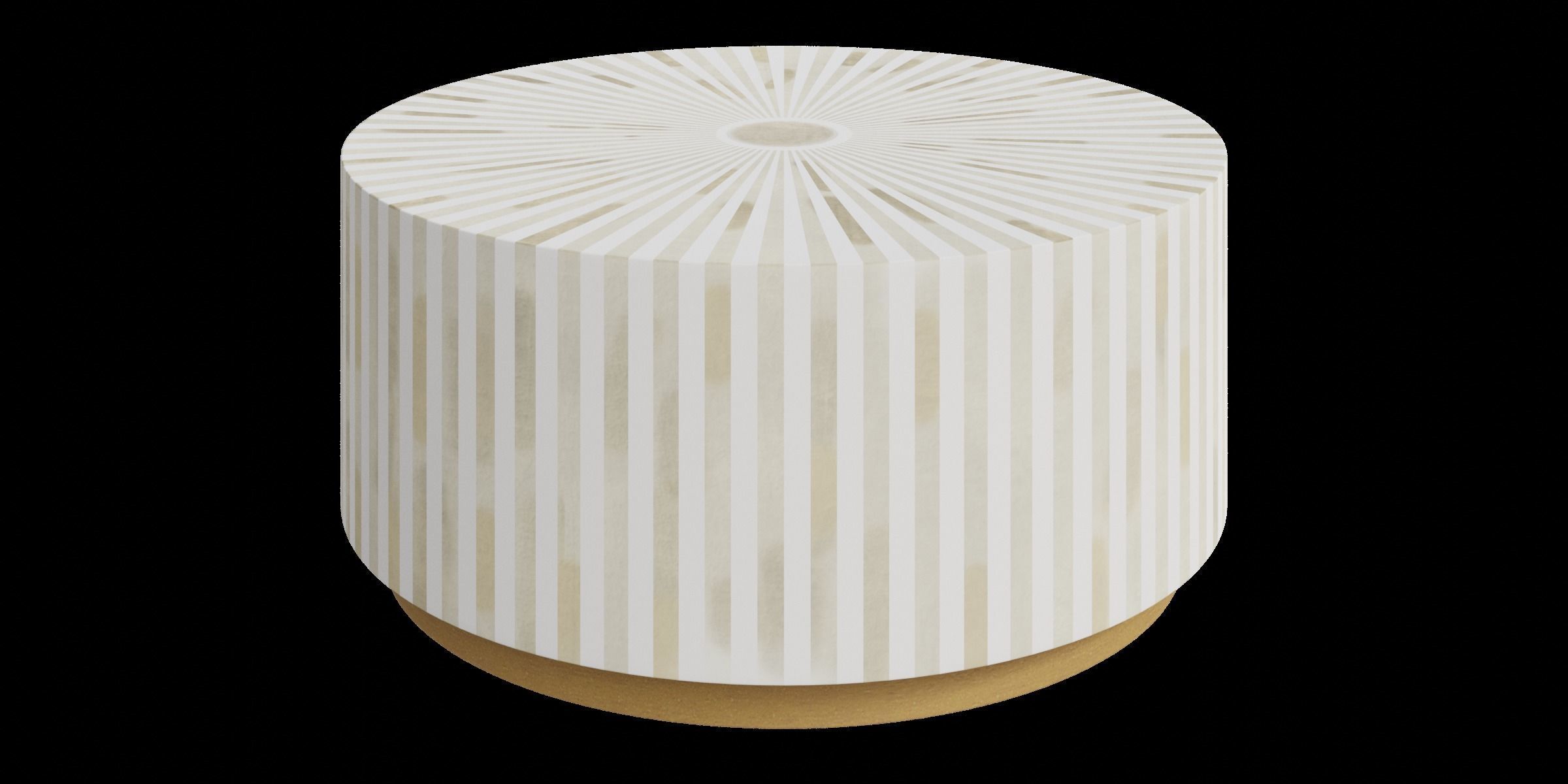 Light Beige Bohemian Coffee Table Low-poly 3D model_8