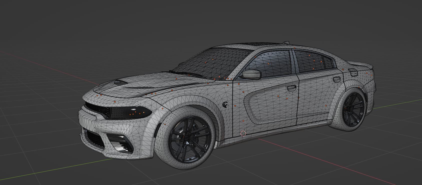 Dodge Charger SRT Hellcat RedEye Widebody Sport Car 3D model_7