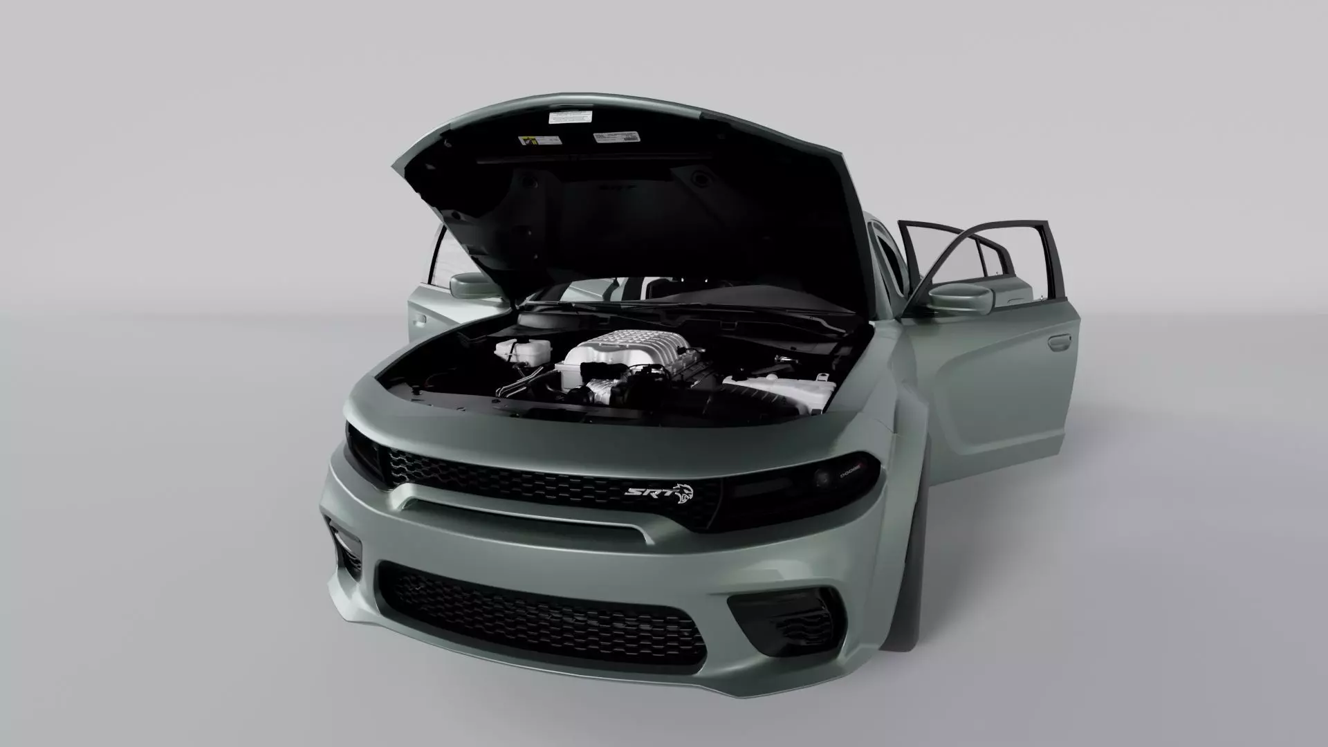 Dodge Charger SRT Hellcat RedEye Widebody Sport Car 3D model_0