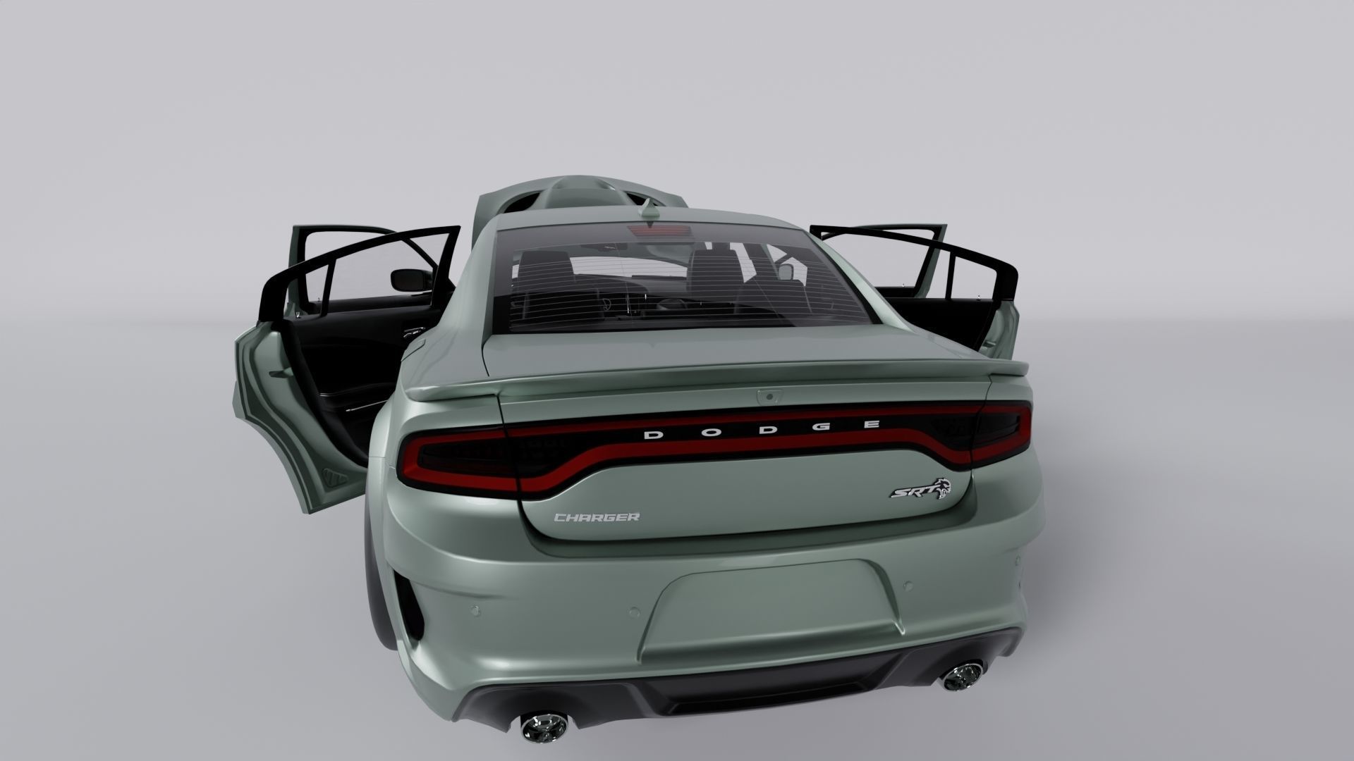 Dodge Charger SRT Hellcat RedEye Widebody Sport Car 3D model_2