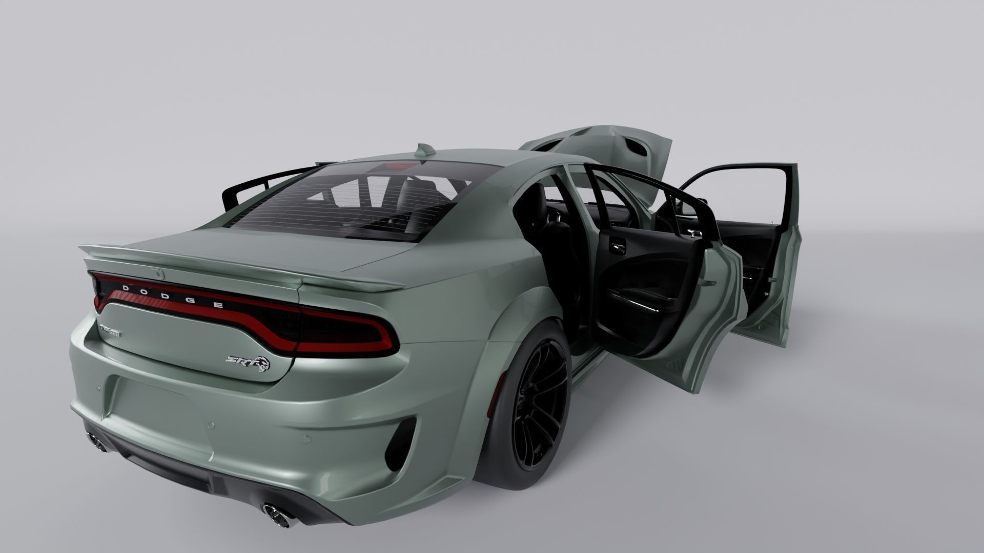 Dodge Charger SRT Hellcat RedEye Widebody Sport Car 3D model_3