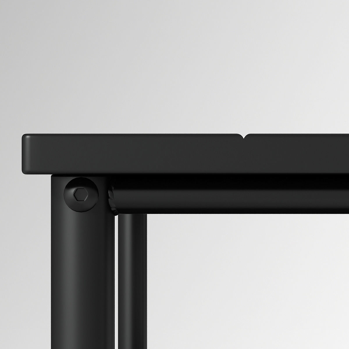 IKEA PINNIG black Bench with shoe storage 3D model_4