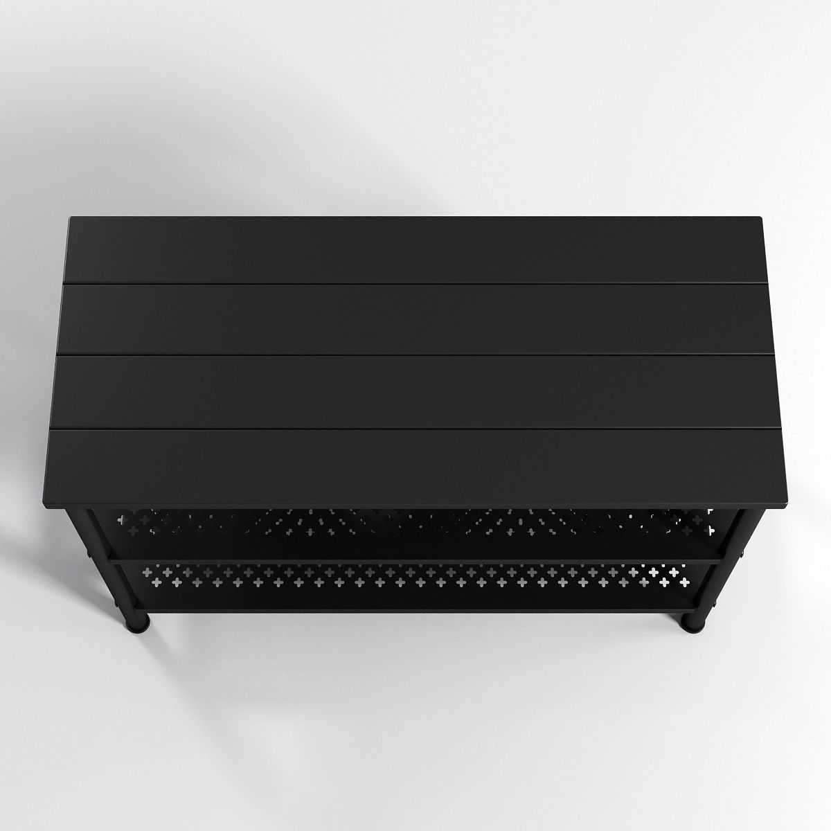 IKEA PINNIG black Bench with shoe storage 3D model_3