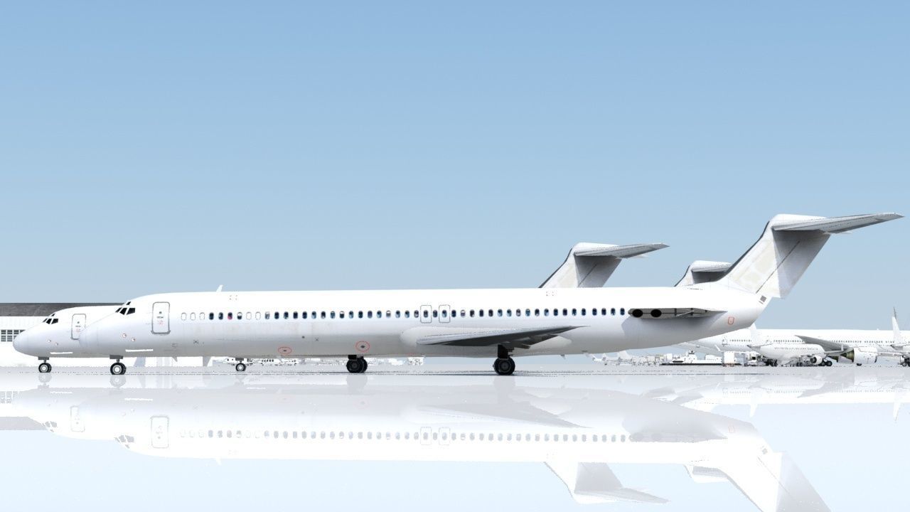 McDonnell Douglas MD80 scrapyard Low Poly Low-poly 3D model_3