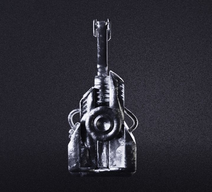 Coilgun Sci-fi Cannon Lowpoly Gameready PBR Textures Low-poly 3D model_3