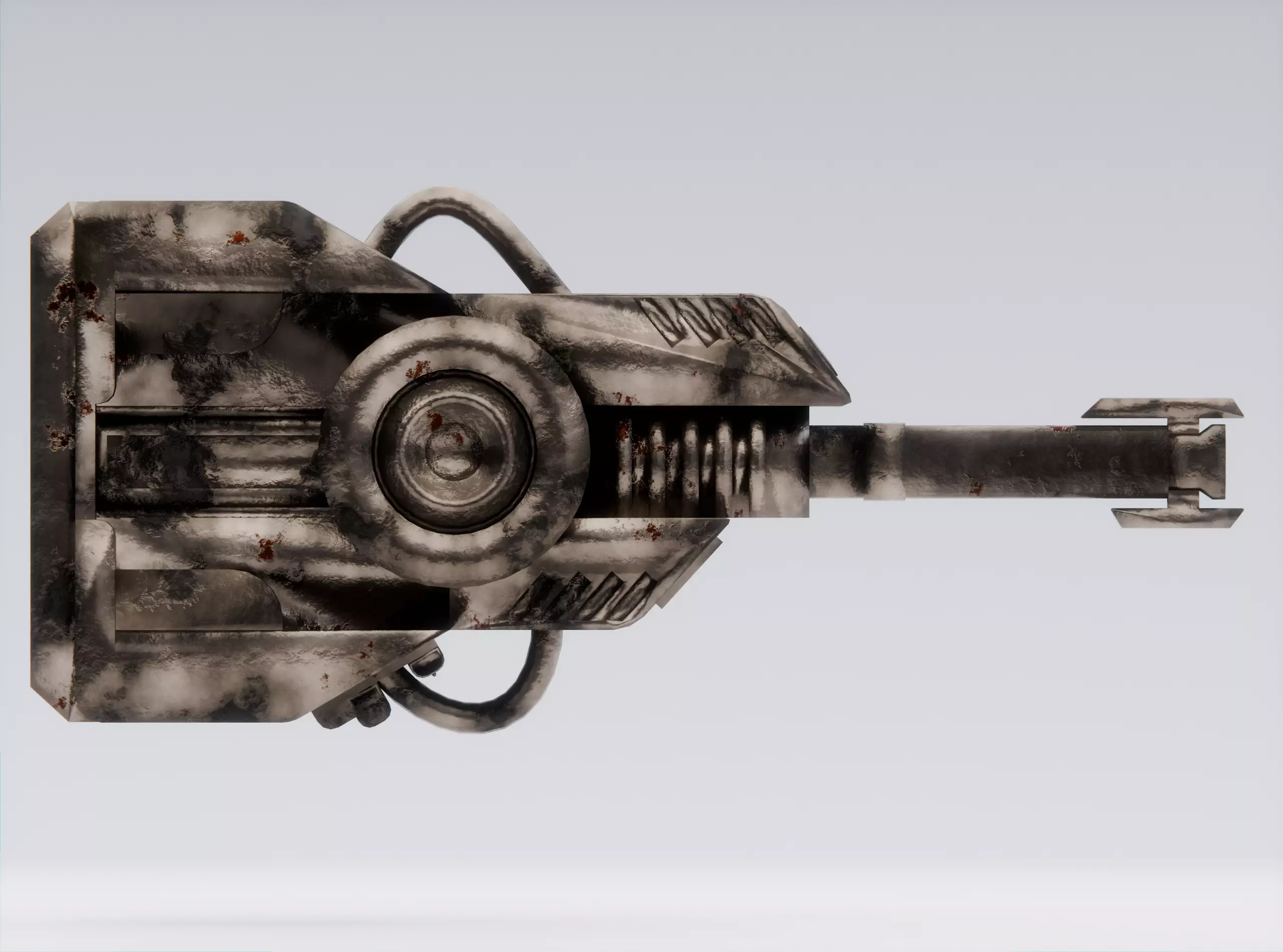 Coilgun Sci-fi Cannon Lowpoly Gameready PBR Textures Low-poly 3D model_0