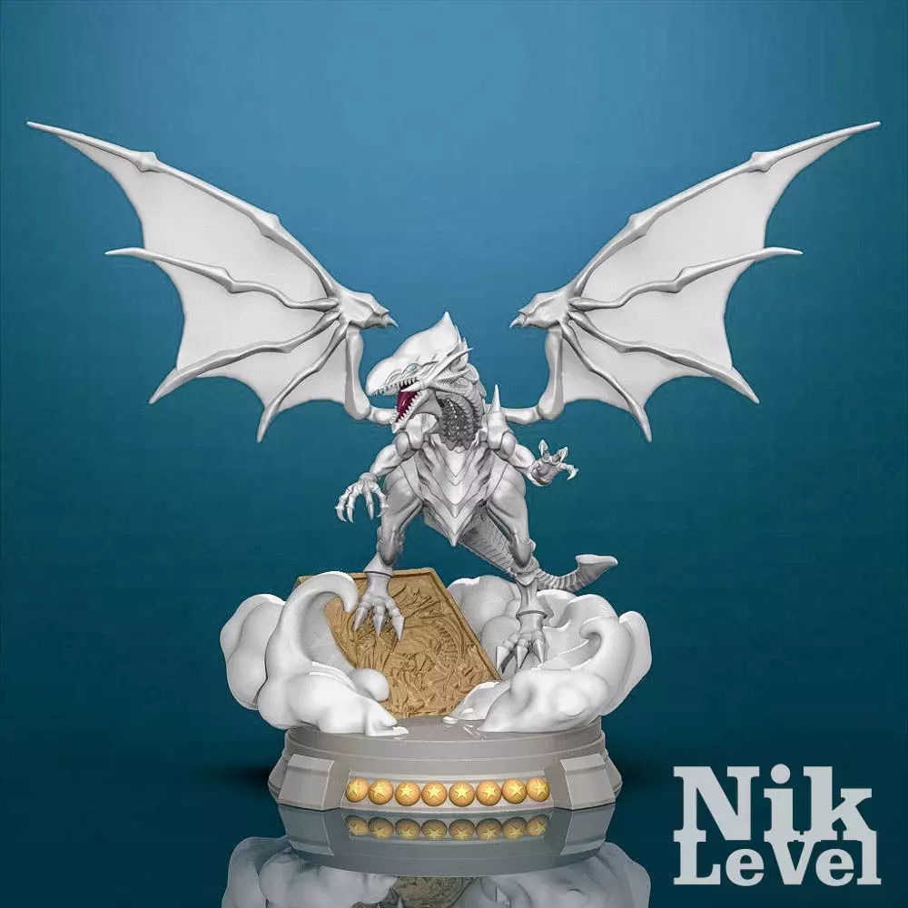 Blue Eyes White Dragon YuGi-Oh 3D Printable  3D print model_0
