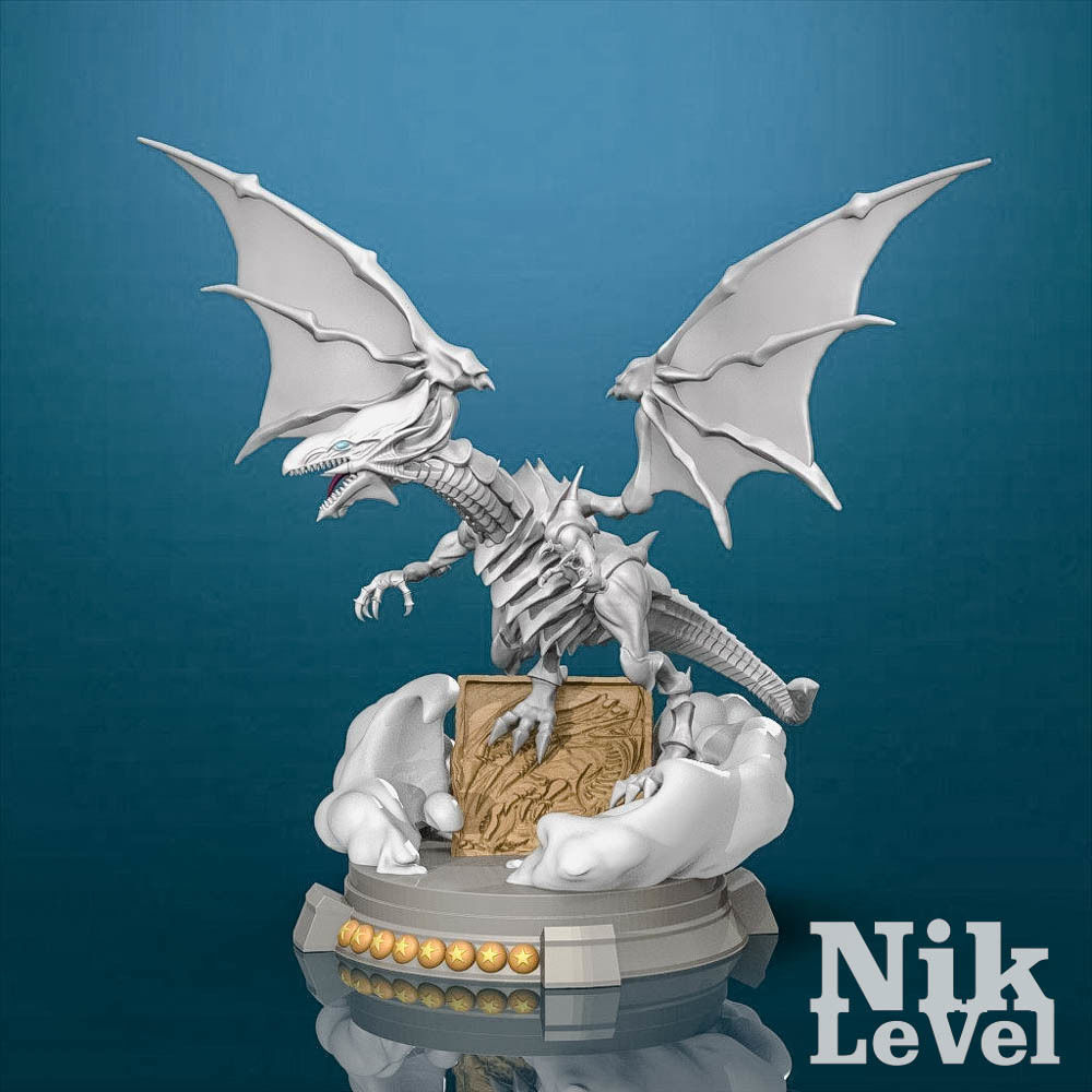 Blue Eyes White Dragon YuGi-Oh 3D Printable  3D print model_3