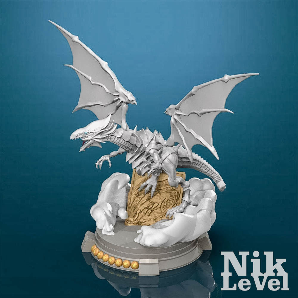 Blue Eyes White Dragon YuGi-Oh 3D Printable  3D print model_2