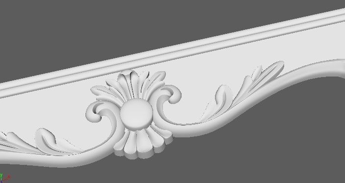 Bed classic 3D model_5