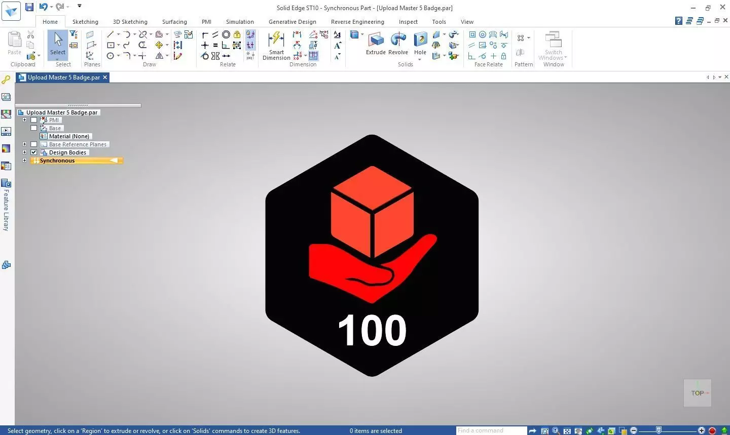 Upload Master 5 Badge Free 3D model