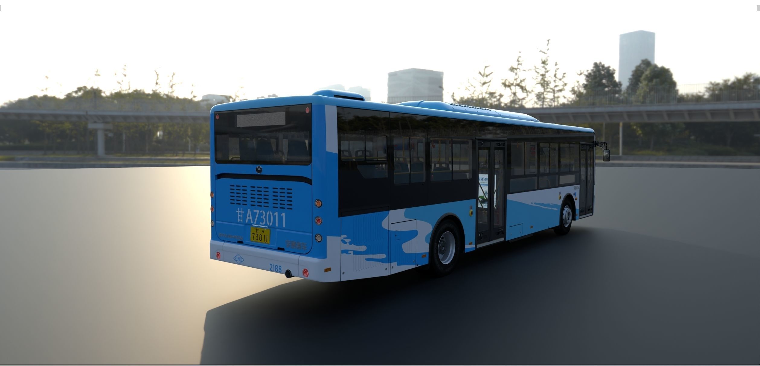 YUTONG ZK6125HNG2 bus 3D model_10