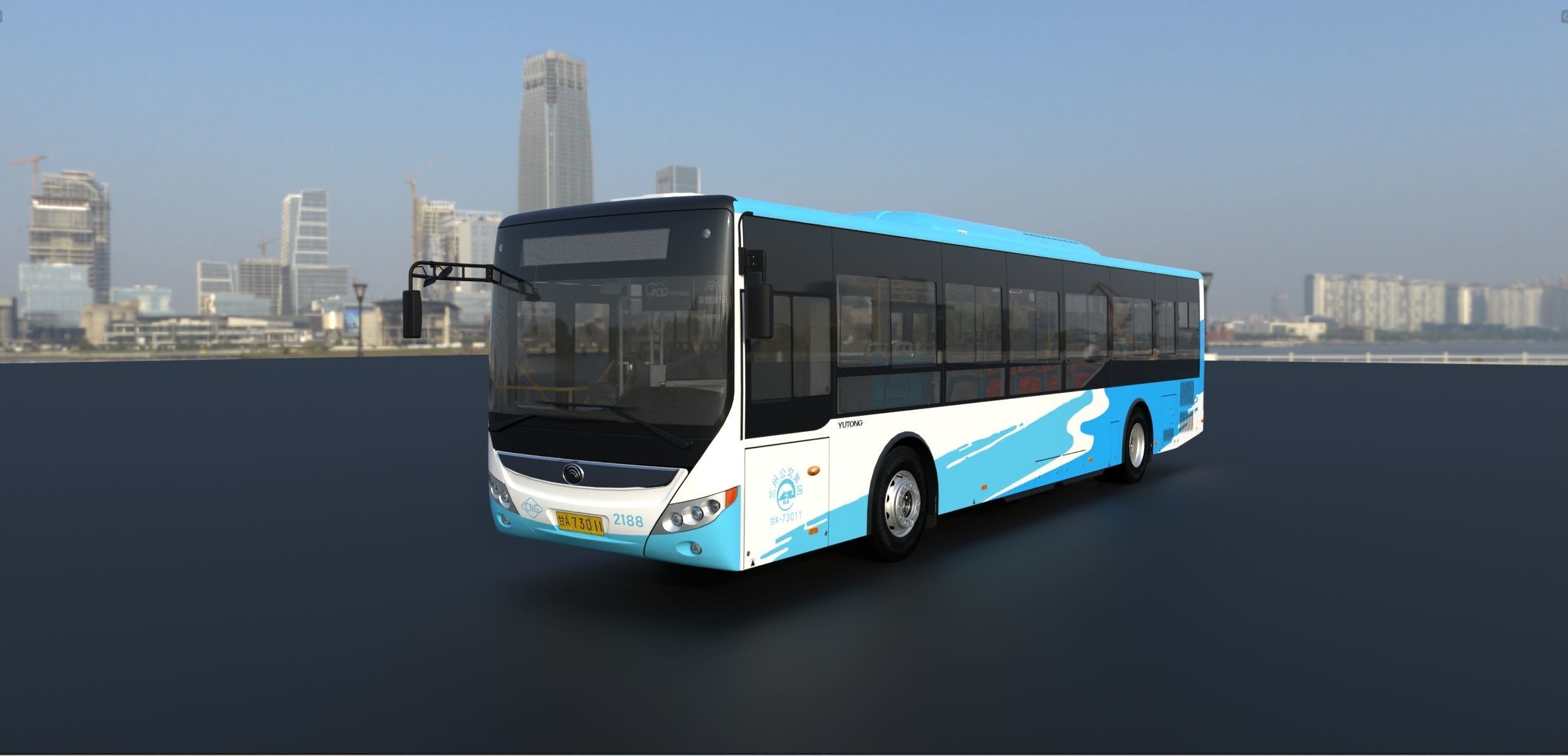 YUTONG ZK6125HNG2 bus 3D model_14