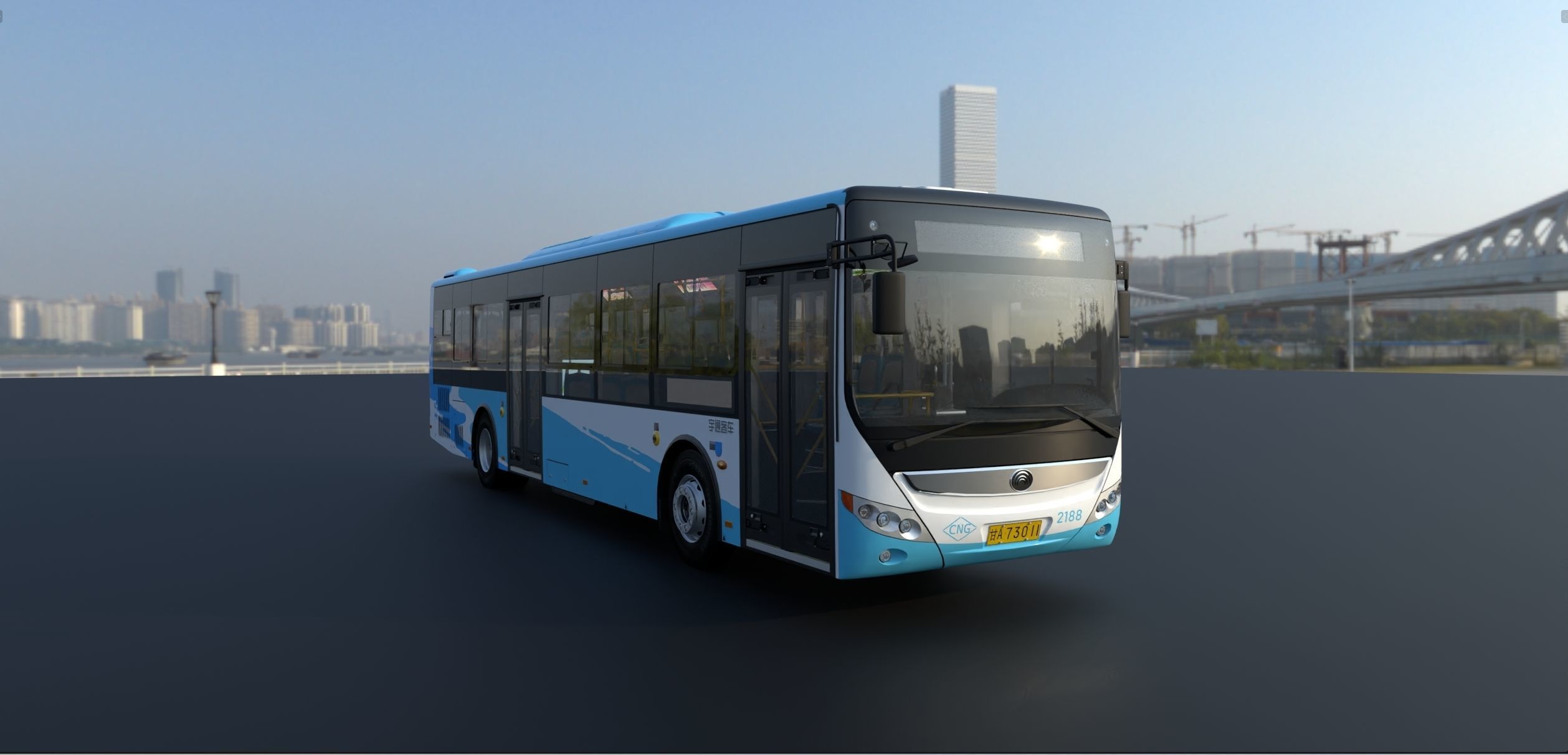 YUTONG ZK6125HNG2 bus 3D model_7