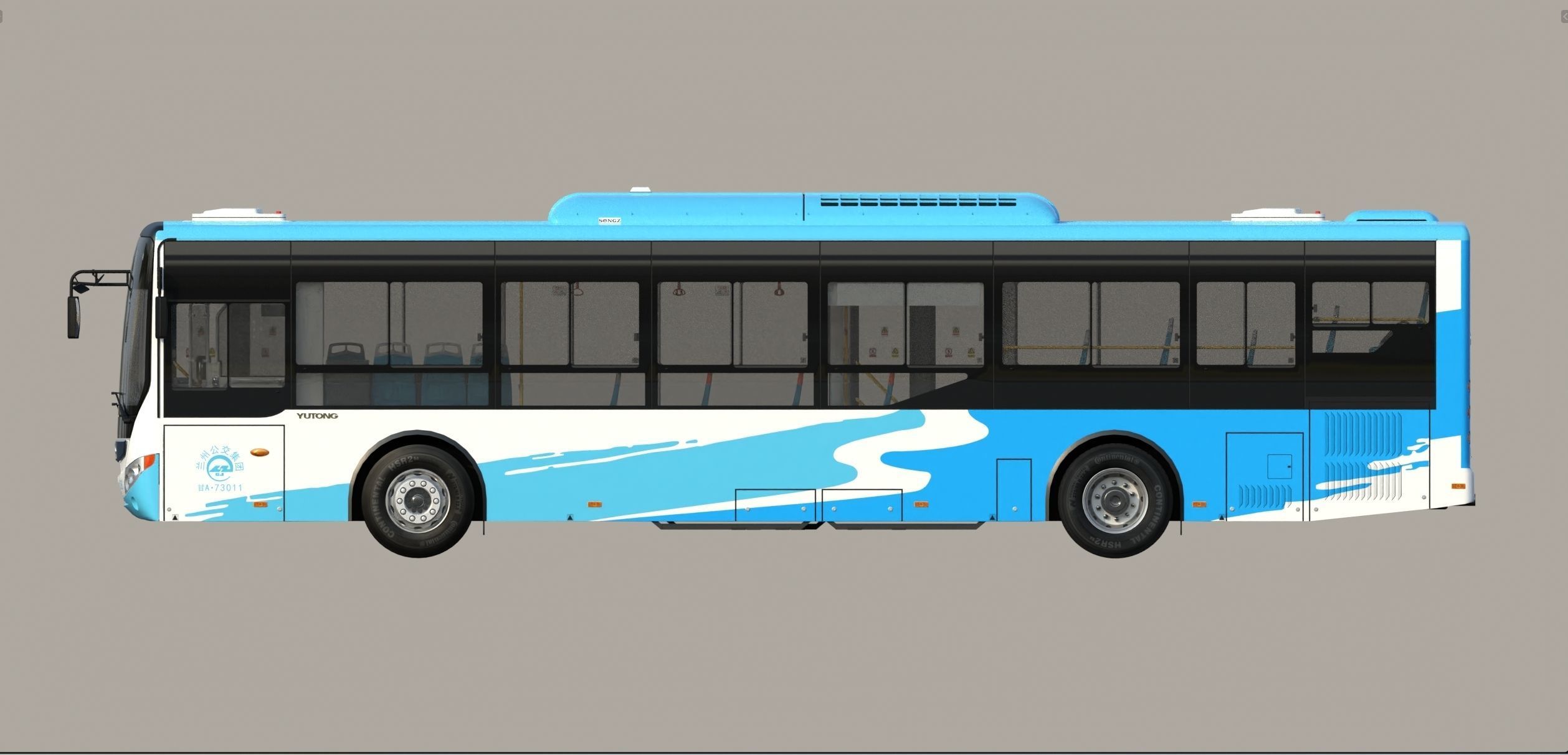 YUTONG ZK6125HNG2 bus 3D model_13